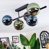 Chehalis Plafondlamp, Kogellampje Blauw, Groen, Koperkleurig, 5-lichts