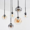 Ripoll Hanglamp, Kogellampje, Hanglamp Amber, Duidelijk, Rookkleurig, 6-lichts