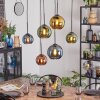 Koyoto Hanglamp, Kogellampje, Hanglamp Blauw, Goud, Groen, Koperkleurig, 6-lichts