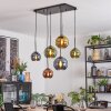 Koyoto Hanglamp, Kogellampje, Hanglamp Blauw, Goud, Groen, Koperkleurig, 6-lichts