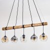 Ripoll Hanglamp, Kogellampje, Hanglamp Natuurlijke kleuren, Zwart, 5-lichts