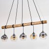Ripoll Hanglamp, Kogellampje, Hanglamp Natuurlijke kleuren, Zwart, 5-lichts