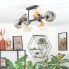 Koyoto Plafondlamp, Kogellampje Amber, Duidelijk, Rookkleurig, 8-lichts