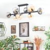 Koyoto Plafondlamp, Kogellampje Amber, Duidelijk, Rookkleurig, 8-lichts