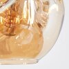 Ripoll Hanglamp, Kogellampje, Hanglamp Amber, Duidelijk, Rookkleurig, 6-lichts