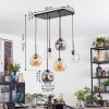Ripoll Hanglamp, Kogellampje, Hanglamp Amber, Duidelijk, Rookkleurig, 6-lichts