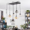 Ripoll Hanglamp, Kogellampje, Hanglamp Amber, Duidelijk, Rookkleurig, 6-lichts