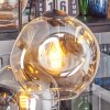 Ripoll Hanglamp, Kogellampje, Hanglamp Amber, Duidelijk, Rookkleurig, 6-lichts