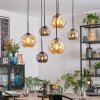 Ripoll Hanglamp, Kogellampje, Hanglamp Amber, Rookkleurig, 6-lichts