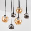 Ripoll Hanglamp, Kogellampje, Hanglamp Amber, Rookkleurig, 6-lichts