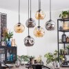 Ripoll Hanglamp, Kogellampje, Hanglamp Amber, Rookkleurig, 6-lichts