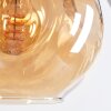 Ripoll Hanglamp, Kogellampje, Hanglamp Amber, Rookkleurig, 6-lichts