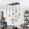Ripoll Hanglamp, Kogellampje, Hanglamp Amber, Duidelijk, Rookkleurig, 6-lichts