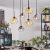 Ripoll Hanglamp, Kogellampje, Hanglamp Amber, Duidelijk, Rookkleurig, 6-lichts
