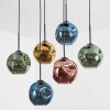 Ripoll Hanglamp, Kogellampje, Hanglamp Blauw, Goud, Groen, Koperkleurig, 6-lichts