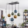Ripoll Hanglamp, Kogellampje, Hanglamp Blauw, Goud, Groen, 6-lichts