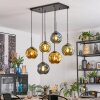Ripoll Hanglamp, Kogellampje, Hanglamp Blauw, Goud, Groen, 6-lichts