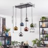 Koyoto Hanglamp, Kogellampje, Hanglamp Blauw, Chroom, Goud, Groen, Koperkleurig, Rookkleurig, 6-lichts