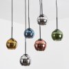 Koyoto Hanglamp, Kogellampje, Hanglamp Blauw, Chroom, Goud, Groen, Koperkleurig, Rookkleurig, 6-lichts