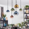 Koyoto Hanglamp, Kogellampje, Hanglamp Blauw, Goud, Groen, Duidelijk, Koperkleurig, 6-lichts