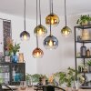 Koyoto Hanglamp, Kogellampje, Hanglamp Blauw, Goud, Groen, Duidelijk, Koperkleurig, 6-lichts