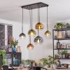 Koyoto Hanglamp, Kogellampje, Hanglamp Blauw, Goud, Groen, Duidelijk, Koperkleurig, 6-lichts
