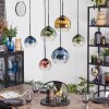 Koyoto Hanglamp, Kogellampje, Hanglamp Blauw, Goud, Groen, Duidelijk, Koperkleurig, 6-lichts