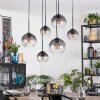 Koyoto Hanglamp, Kogellampje, Hanglamp Duidelijk, Rookkleurig, 6-lichts