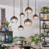 Koyoto Hanglamp, Kogellampje, Hanglamp Duidelijk, Rookkleurig, 6-lichts