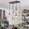 Koyoto Hanglamp, Kogellampje, Hanglamp Amber, Duidelijk, 6-lichts