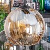 Koyoto Hanglamp, Kogellampje, Hanglamp Amber, Rookkleurig, 6-lichts