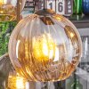 Koyoto Hanglamp, Kogellampje, Hanglamp Amber, Rookkleurig, 6-lichts