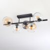 Koyoto Plafondlamp, Kogellampje Zwart, 5-lichts