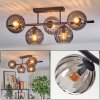 Koyoto Plafondlamp, Kogellampje Zwart, 5-lichts