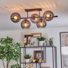 Koyoto Plafondlamp, Kogellampje Zwart, 5-lichts
