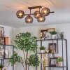 Koyoto Plafondlamp, Kogellampje Zwart, 5-lichts
