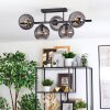 Koyoto Plafondlamp, Kogellampje Zwart, 5-lichts