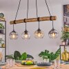 Koyoto Hanglamp, Kogellampje, Hanglamp Natuurlijke kleuren, Zwart, 4-lichts