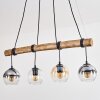 Koyoto Hanglamp, Kogellampje, Hanglamp Natuurlijke kleuren, Zwart, 4-lichts