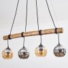 Koyoto Hanglamp, Kogellampje, Hanglamp Natuurlijke kleuren, Zwart, 4-lichts