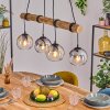 Koyoto Hanglamp, Kogellampje, Hanglamp Natuurlijke kleuren, Zwart, 4-lichts