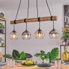 Koyoto Hanglamp, Kogellampje, Hanglamp Natuurlijke kleuren, Zwart, 4-lichts