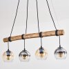 Koyoto Hanglamp, Kogellampje, Hanglamp Natuurlijke kleuren, Zwart, 4-lichts