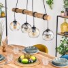 Koyoto Hanglamp, Kogellampje, Hanglamp Natuurlijke kleuren, Zwart, 4-lichts
