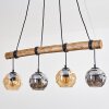 Ripoll Hanglamp, Kogellampje, Hanglamp Natuurlijke kleuren, Zwart, 4-lichts