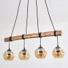 Ripoll Hanglamp, Kogellampje, Hanglamp Natuurlijke kleuren, Zwart, 4-lichts