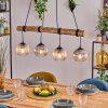 Koyoto Hanglamp, Kogellampje, Hanglamp Natuurlijke kleuren, Zwart, 4-lichts