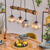Koyoto Hanglamp, Kogellampje, Hanglamp Natuurlijke kleuren, Zwart, 4-lichts