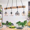 Koyoto Hanglamp, Kogellampje, Hanglamp Natuurlijke kleuren, Zwart, 4-lichts