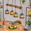Koyoto Hanglamp, Kogellampje, Hanglamp Natuurlijke kleuren, Zwart, 4-lichts
